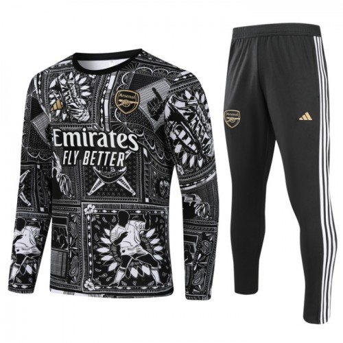 Arsenal Sweat de Treino zíper 2024-25 Preta Arsenal Sweat de Treino zíper 2024-25 Preta